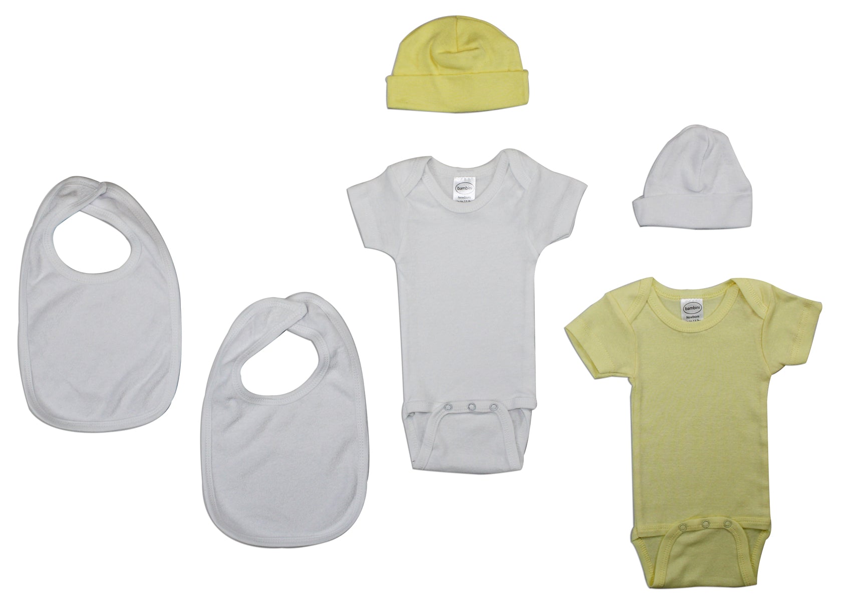 Emily 6 Pcs Newborn Baby  Layette Set 100% Cotton