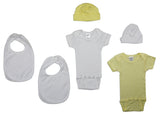Emily 6 Pcs Newborn Baby  Layette Set 100% Cotton