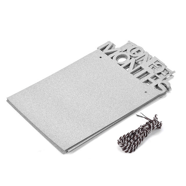 1-12 Months baby Photo holder -Monthly Photo Wall Birthday Gift