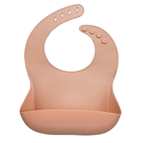Fashionable silicon Breastplate Baby Bib Waterproof Solid Infant