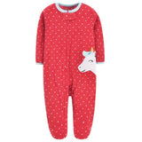 Christmas Romper Unisex Fleece Jumpsuit 3M-12M