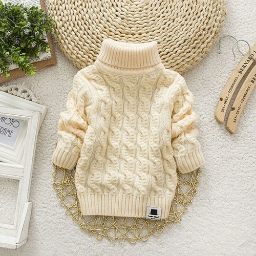 Sweater Tricots Turtleneck Pullover Baby Winter Tops
