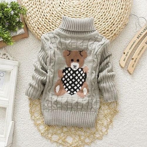 Sweater Tricots Turtleneck Pullover Baby Winter Tops