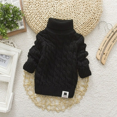 Sweater Tricots Turtleneck Pullover Baby Winter Tops
