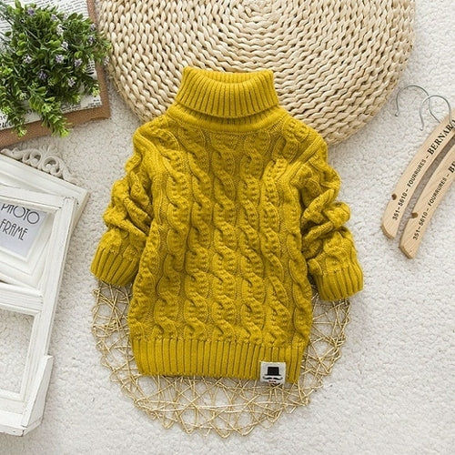 Sweater Tricots Turtleneck Pullover Baby Winter Tops