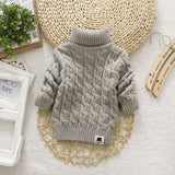 Sweater Tricots Turtleneck Pullover Baby Winter Tops