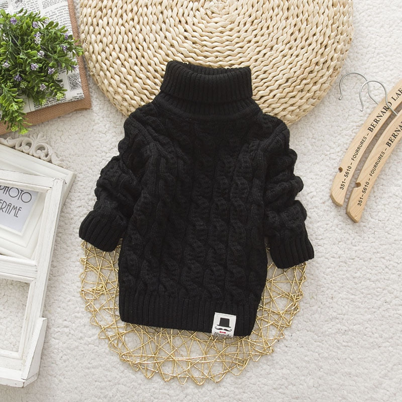 Sweater Tricots Turtleneck Pullover Baby Winter Tops