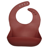 Fashionable silicon Breastplate Baby Bib Waterproof Solid Infant