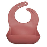 Fashionable silicon Breastplate Baby Bib Waterproof Solid Infant