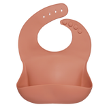 Fashionable silicon Breastplate Baby Bib Waterproof Solid Infant