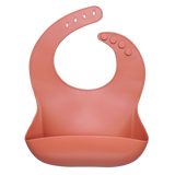 Fashionable silicon Breastplate Baby Bib Waterproof Solid Infant