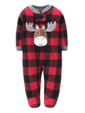 Christmas Romper Unisex Fleece Jumpsuit 3M-12M