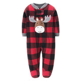 Christmas Romper Unisex Fleece Jumpsuit 3M-12M