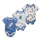 9M 12M 3Pcs/lot Newborn Romper Short Sleeve Baby onesize Jumpsuit