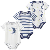 9M 12M 3Pcs/lot Newborn Romper Short Sleeve Baby onesize Jumpsuit