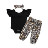 2pcs Set Girls Clothes Solid Romper