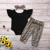 2pcs Set Girls Clothes Solid Romper