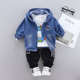 3Pcs Sets Autumn Baby Boys Clothes