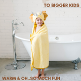 Bamboo Yellow Dinosaur Hooded Towel