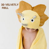 Bamboo Yellow Dinosaur Hooded Towel