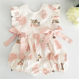 Sara Soft Cotton Flower Jumpsuit 0-24M